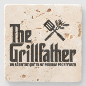 De Grillfather Stenen Onderzetter (Voorkant)