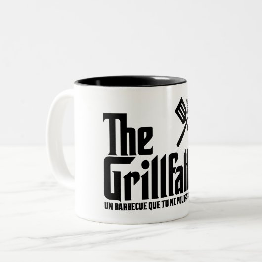 De Grillfather Tweekleurige Koffiemok (Voorkant links)