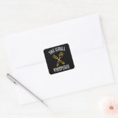 De Grillfluisteraar Vierkante Sticker (Envelop)