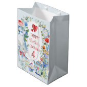 De grillige Alice in Wonderland Medium Cadeauzakje (Voorkant Gekanteld)