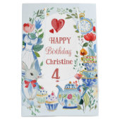 De grillige Alice in Wonderland Medium Cadeauzakje (Achterkant)