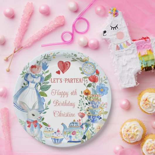 De grillige Alice in Wonderland Papieren Bordje (Feest)