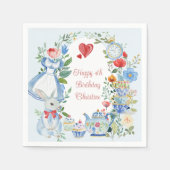 De grillige Alice in Wonderland Servet (Voorkant)