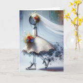 De grillige bruid in Sneakers Kaart (Gele Bloem)