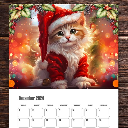 De grillige geïllustreerde kattenkalender kalender