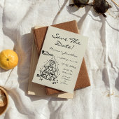 De grillige Hand getrokken Champagnetoren bewaart  Kaart