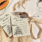 De grillige Hand getrokken Champagnetoren bewaart  Kaart