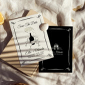 De grillige Hand getrokken Champagnetoren bewaart  Kaart