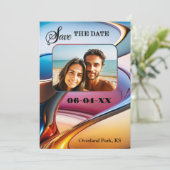 De grillige Moderne Abstracte Kunstfoto bewaart de Aankondiging (Staand voorkant)