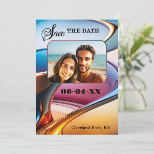 De grillige Moderne Abstracte Kunstfoto bewaart de Aankondiging (Staand voorkant)