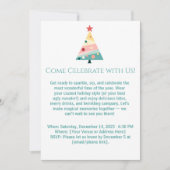 De grillige moderne kerstboom vakantie kaart (Voorkant)