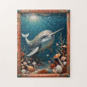 De grillige Narwal in de oceaan Legpuzzel