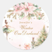 De grillige Notenkraker Winter Nederland Ronde Sticker (Voorkant)