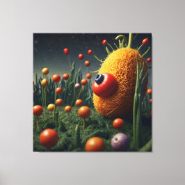 De grillige tuin van nieuwsgierigheid canvas afdruk