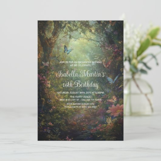 De grillige vlindertuin betoverde elk evenement kaart (Staand voorkant)