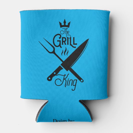De grillkoning; bbq; barbeque; kok; grills blikjeskoeler (Voorkant)