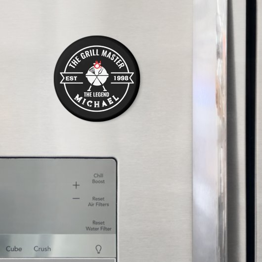 De Grillmaster Gevestigd Jaar Naam Vlam Magneet (Insitu (Koelkast))