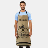 De Grillmeester Monogram BBQ Grill Master Schort (Gedragen)