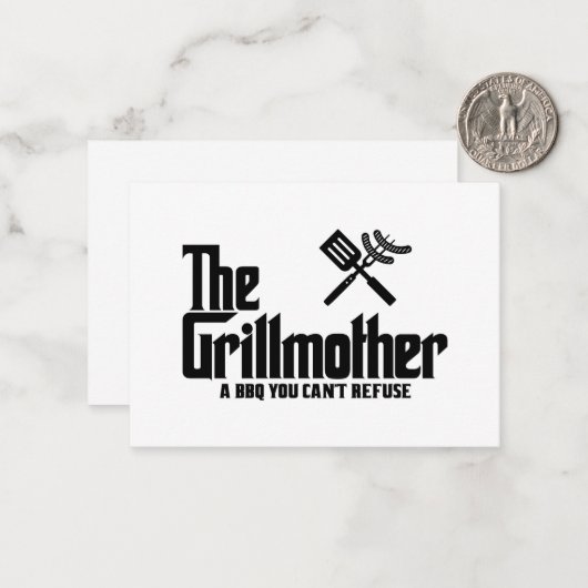 De Grillmoeder Notitiekaartje (Voorkant / Achterkant in situ)