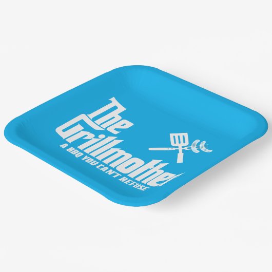 De Grillmoeder Papieren Bordje (Gebogen)