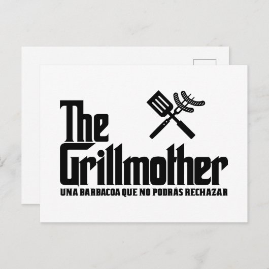 De Grillmoeder Uitnodiging Briefkaart (Voorkant / Achterkant)