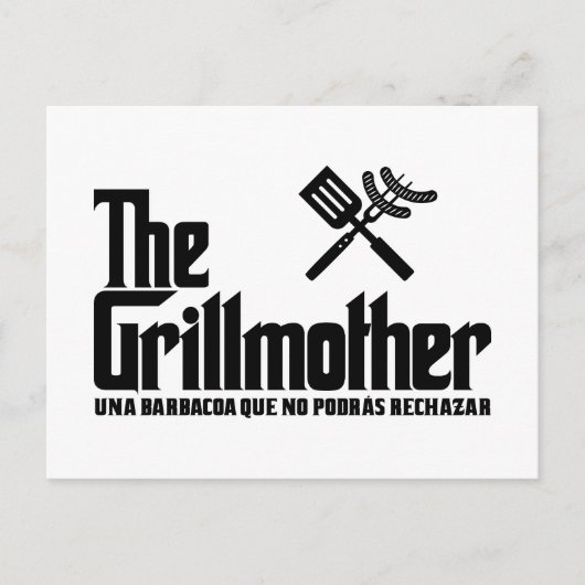 De Grillmoeder Uitnodiging Briefkaart (Voorkant)