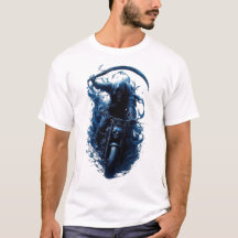 De Grim Reaper Biker op een Motorfiets T-Shirt