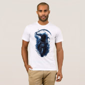 De Grim Reaper Biker op een Motorfiets T-Shirt (Voorkant volledig)