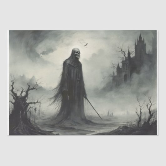 De Grim Reaper - Decoupage - Tissuepapier (Voorkant)