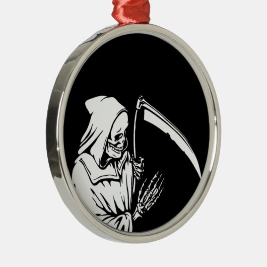 De Grim Reaper of Death Metalen Ornament (Rechts)