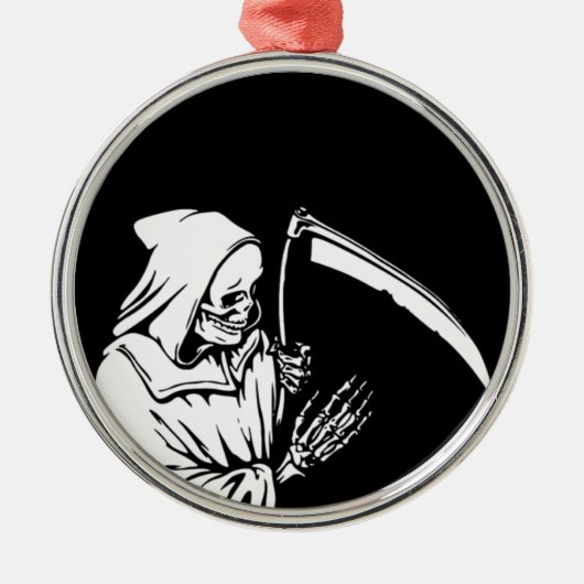 De Grim Reaper of Death Metalen Ornament (Voorkant)
