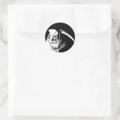 De Grim Reaper of Death Ronde Sticker (Tas)