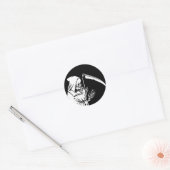 De Grim Reaper of Death Ronde Sticker (Envelop)