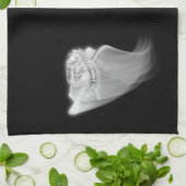 De grim Reaper Rides Halloween Theedoek (Gevouwen)