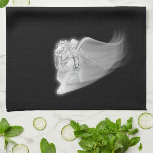 De grim Reaper Rides Halloween Theedoek (Gevouwen)