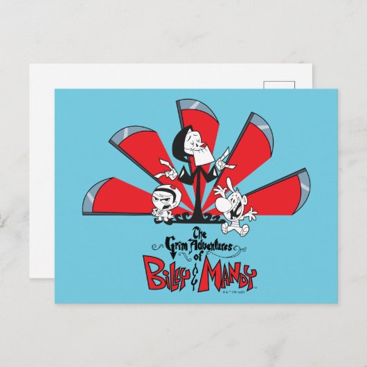 De grimavonturen van Billy & Mandy Scythes Art Briefkaart (Voorkant / Achterkant)