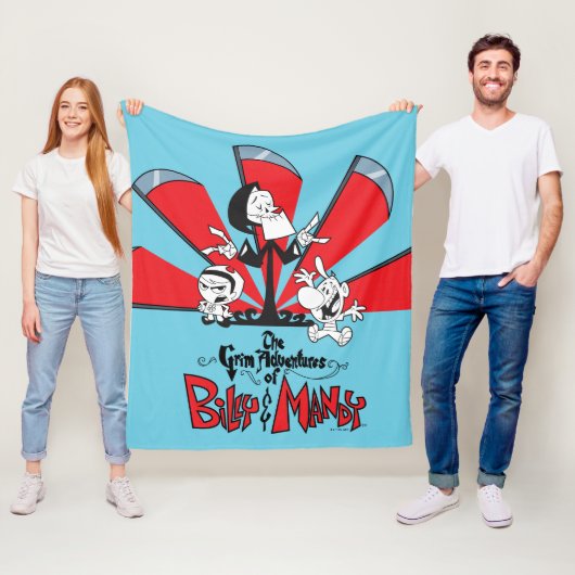 De grimavonturen van Billy & Mandy Scythes Art Fleece Deken (In situ)