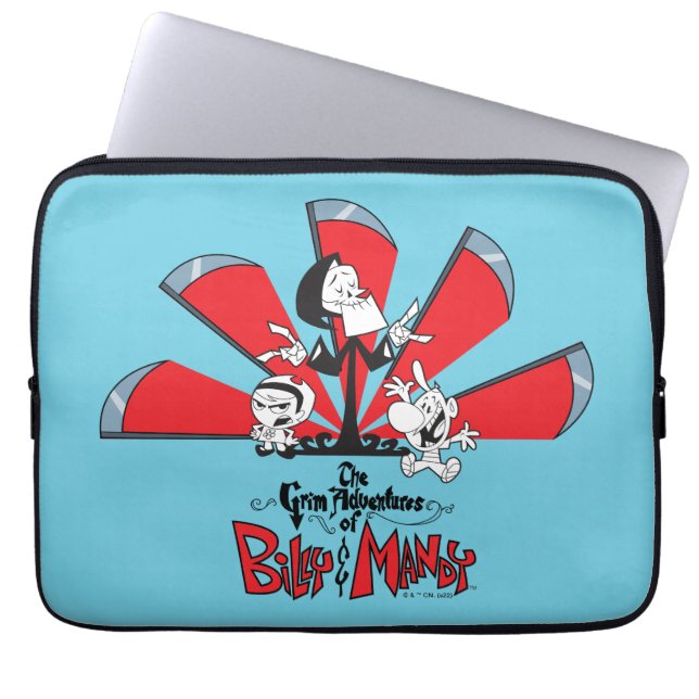 De grimavonturen van Billy & Mandy Scythes Art Laptop Sleeve (Voorkant)
