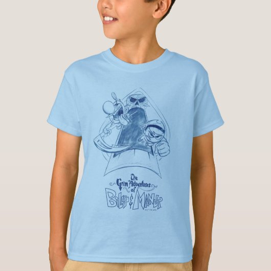 De grimavonturen van Billy & Mandy Sketch Art T-shirt (Voorkant)