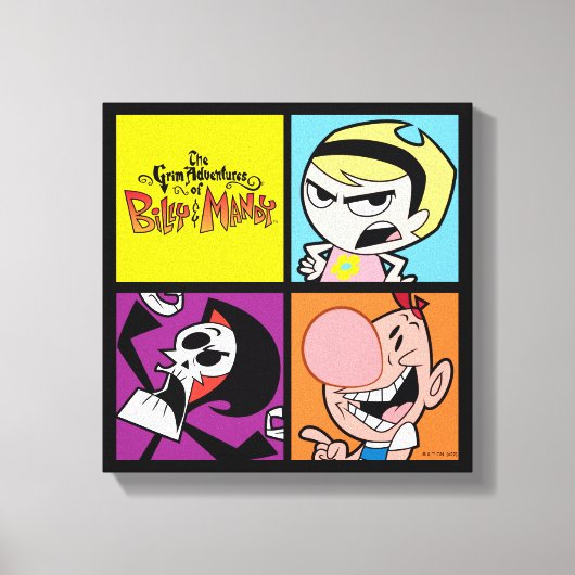 De grimmige avonturen van Billy & Mandy Character  Canvas Afdruk (Voorkant)