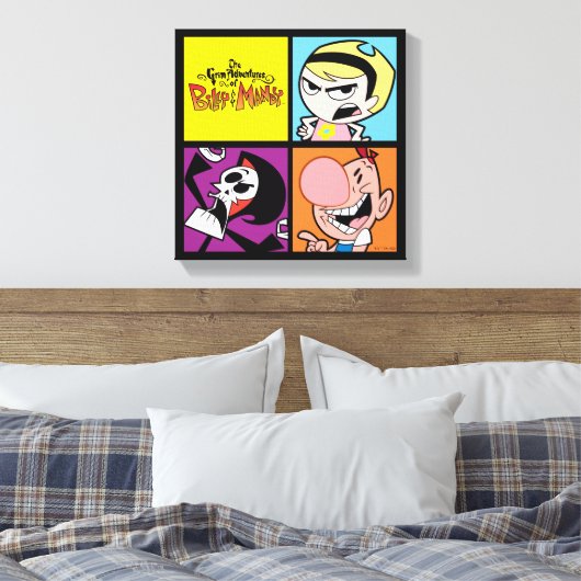 De grimmige avonturen van Billy & Mandy Character Canvas Afdruk (Insitu (Slaapkamer))