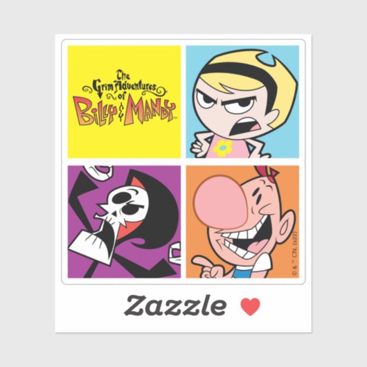 De grimmige avonturen van Billy & Mandy Character  Sticker (Vel)
