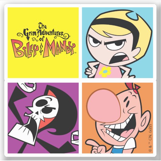 De grimmige avonturen van Billy & Mandy Character  Sticker (Voorkant)