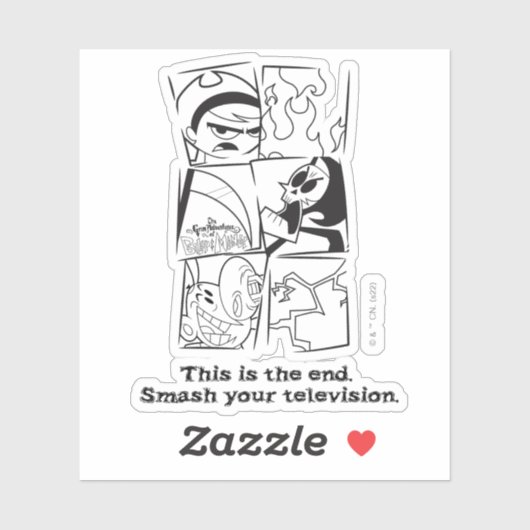 De grimmige avonturen van Billy & Mandy - Het eind Sticker (Vel)