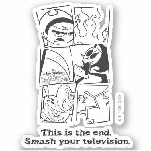 De grimmige avonturen van Billy & Mandy - Het eind Sticker (Voorkant)