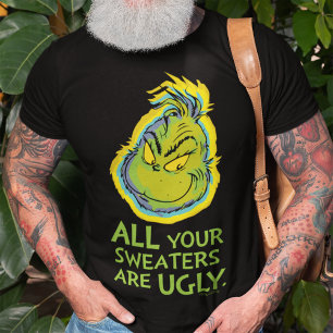 De Grinch Al je truien zien er lelijk uit citaat Tri-Blend Shirt