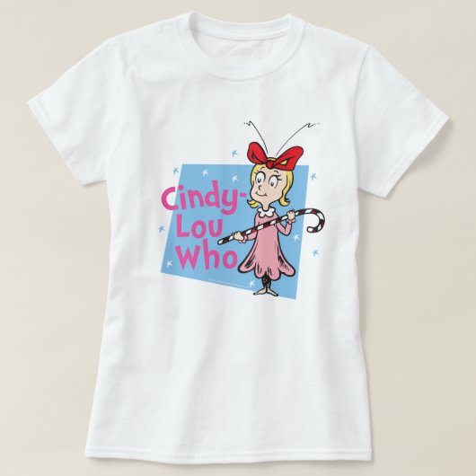 De Grinch | Cindy-Lou who - Candy Cane T-shirt (Design voorkant)