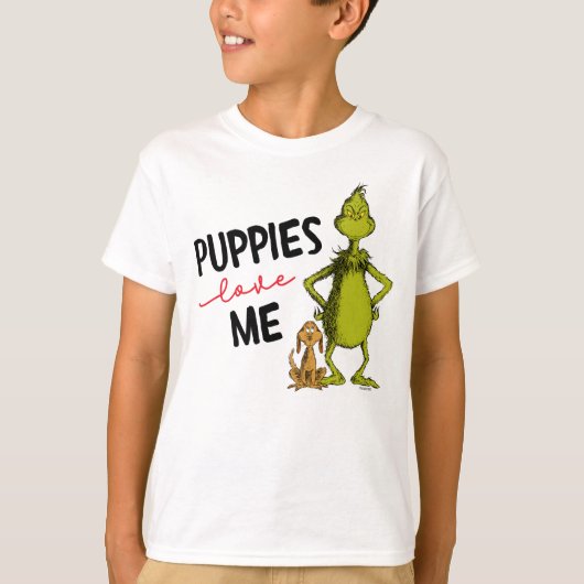 De Grinch en Max | Puppies houden van mij T-shirt (Voorkant)