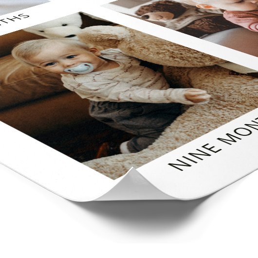 De Grinch | Fotocollage voor baby's eerste jaar Poster (Hoek)