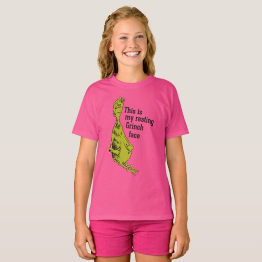 De Grinch | Funny Resting Grinch Face T-shirt (Voorkant volledig)